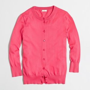 J.Crew Factory Clare Cardigan Sweater NWT XS PINK